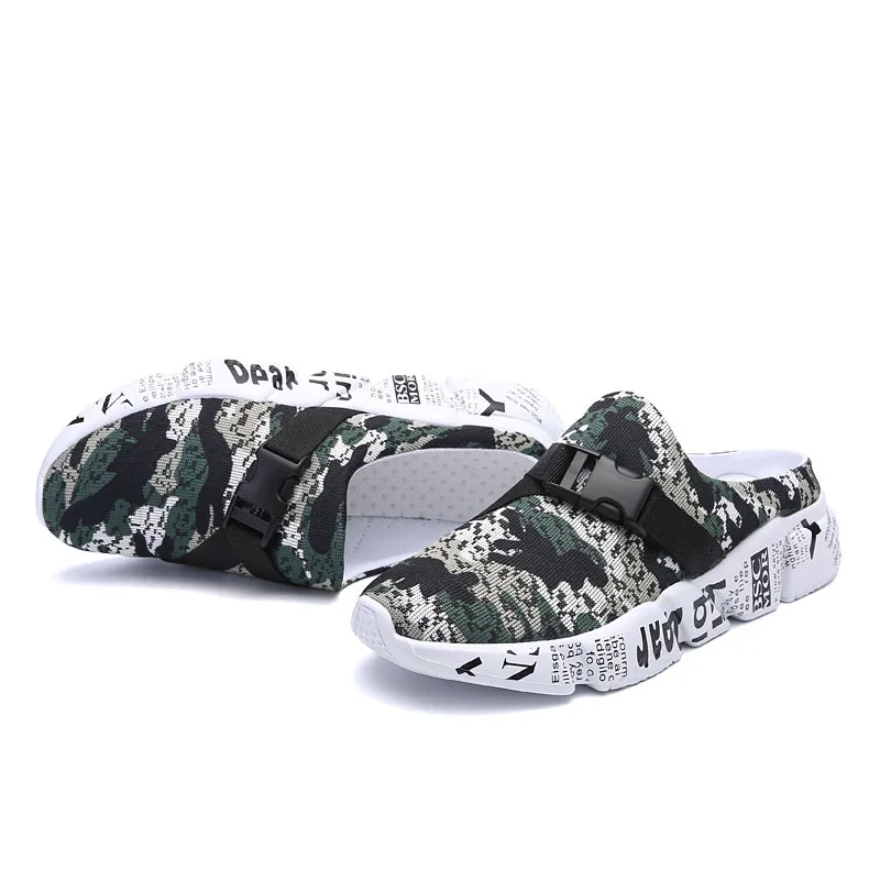 El diseñador de Slipon Hombres Casual Zapatos de la Marca de Lujo de Alta Calidad de Malla Transpirable Zapatillas Mocasines de Verano de la Mitad de los Zapatos para los Hombres el Tamaño de la 39-46 2