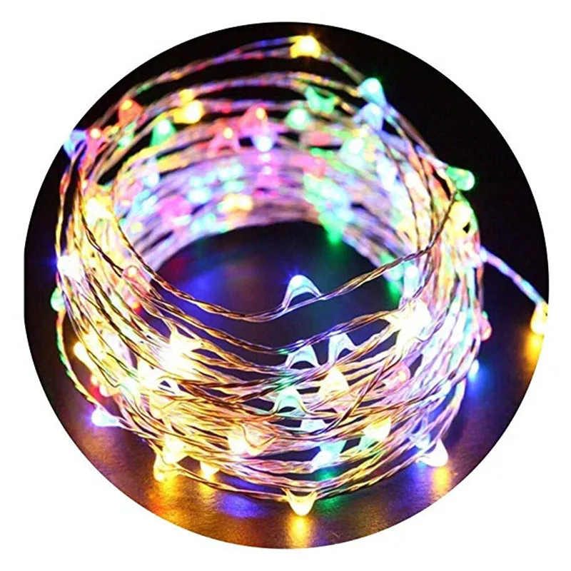 4pc 10m Flexible Tiras de Luz LED 100 Led Multi Color/ Blanco/ Cálido Blanco para la Fiesta de Navidad de la Boda Decoración de la alimentación por USB 5V 2
