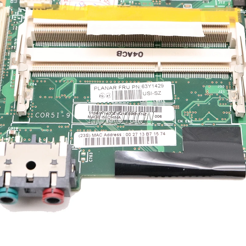 NOKOTION FRU 60Y3763 P60Y4463 Para Lenovo Thinkpad T500 Portátil de la Placa base GM45 DDR3 garantía de 60 días 2