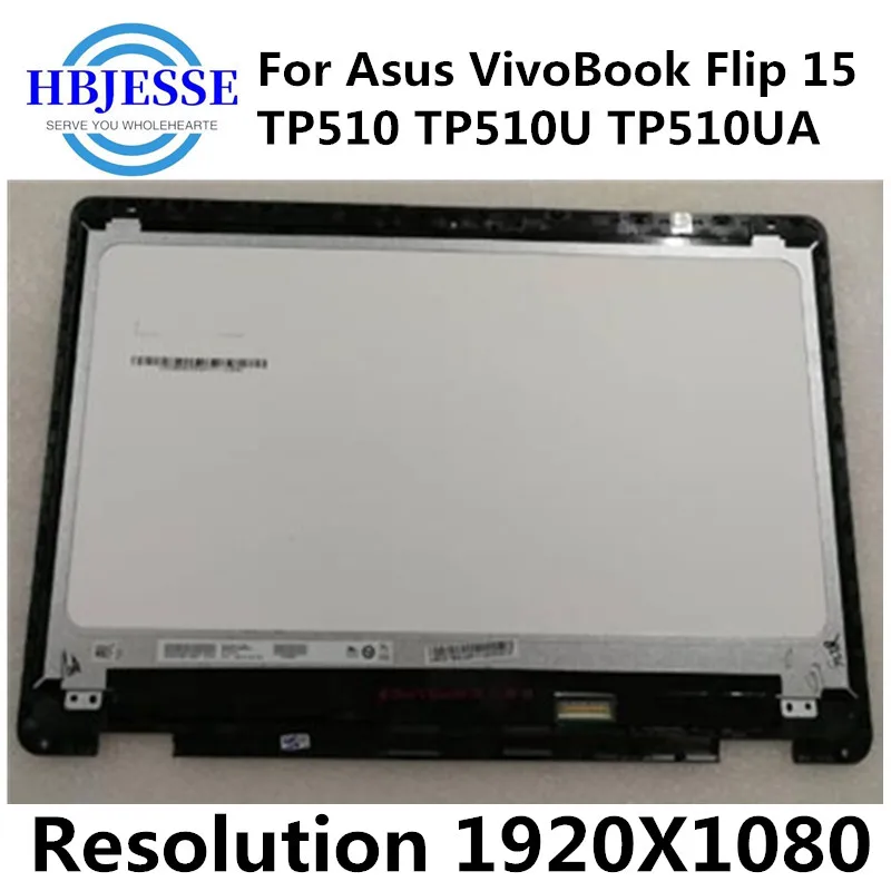 Asus VivoBook Flip 15 TP510 TP510U TP510UA FHD 1920x1080 Pantalla LCD de Pantalla Táctil del Panel de Cristal de la Asamblea 2