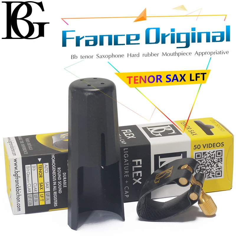 Francia Original Eb ALTO y Bb Saxofón Tenor y Clarinete Duro de goma de la Boquilla Apropiada ligadura y tapa de ALF LFT LFB 2
