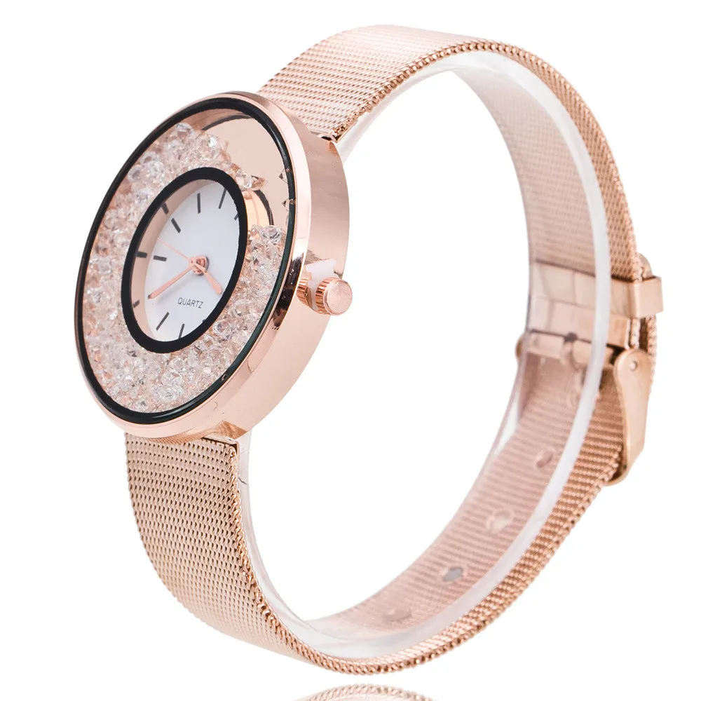 Las señoras de Plata de Acero Inoxidable Reloj de Cuarzo PINBO de Lujo de Diamantes de Oro de las Mujeres de los Relojes de la Marca Vestido de reloj de Pulsera Relogio del Reloj de las Mujeres 2