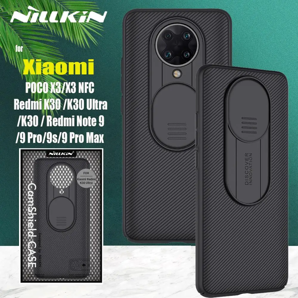 Para Xiaomi POCO X3 NFC M3 Lente de la Cámara Caso de la Protección Nillkin Cámara de Diapositivas Proteger la Cubierta sobre el Redmi Nota 9T 9 Pro Max 9s K30 Ultra 2