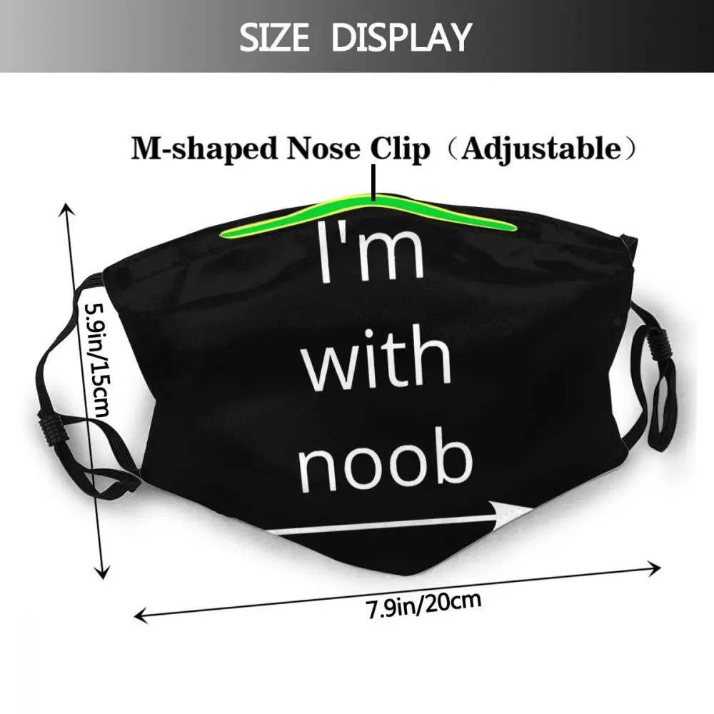 Estoy Con Noob Divertido Noob Jugador a prueba de Polvo de la Máscara de Roblox Plataforma de Juego en Línea y el Juego de la Máscara Con Filtros de Protección del Respirador 2