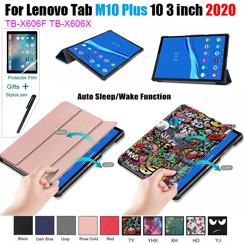 Nueva 2020 Gligle de Cuero cubierta de la caja para Lenovo Tab M10 Plus TB-X606F TB-X606X TB-X606 10.3 pulgadas de la Tableta de cuerpo completo estuche protector 2