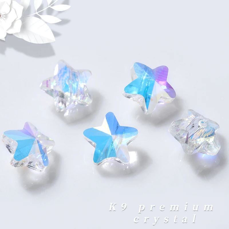 Forma de la estrella de Agujero de Cristales de diamantes de Imitación de K9 Cristal Suelta diamantes de Imitación de Pulseras Aretes Accesorios de la Joyería de BRICOLAJE, Manualidades diamantes de Imitación 3
