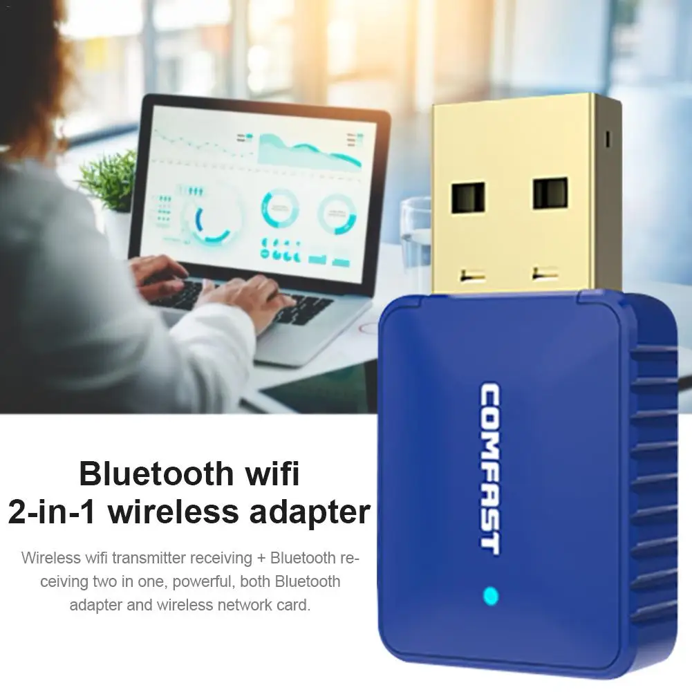 Adaptador WiFi Bluetooth 4.2 Wifi USB Comfast Bluetooth Wi-Fi Adaptador Receptor de Red Inalámbrica Para Ordenador PC Portátil 3