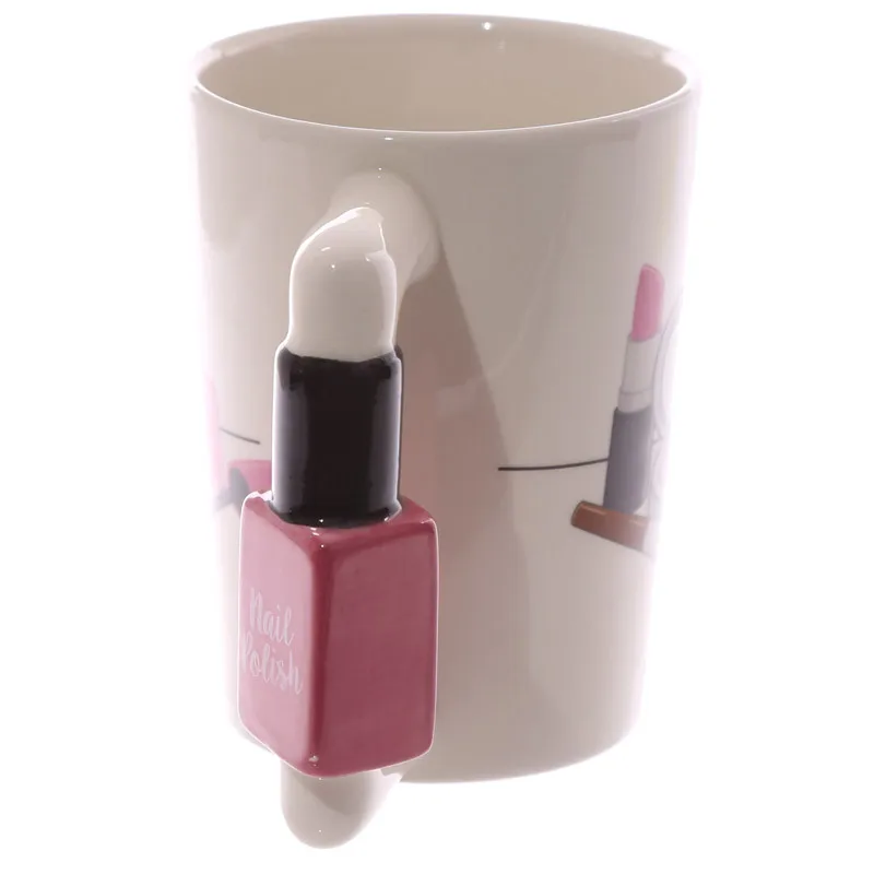 300 ml de creativos y de alta talón taza de café Personalizada barra de labios de cerámica taza secador de Pelo taza de Regalo de la taza de café tazas divertidas 3