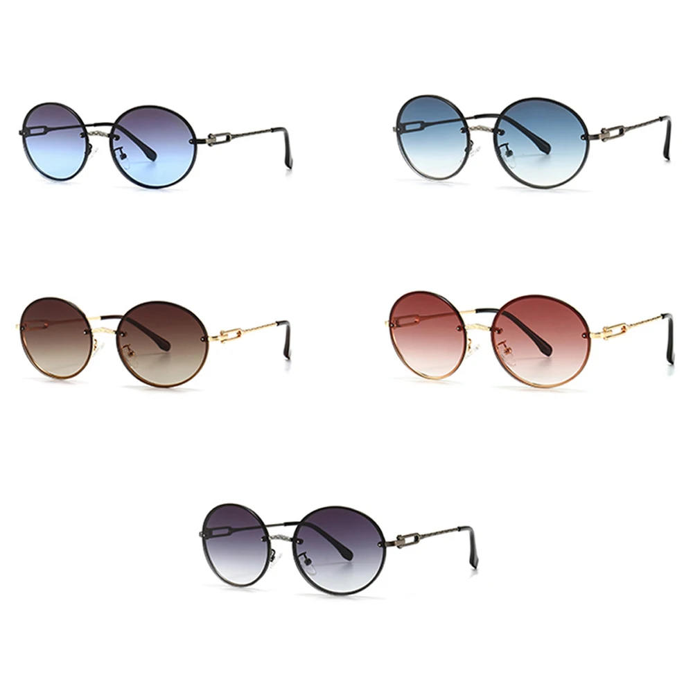 Peekaboo mens ovalada gafas de sol de las mujeres retro marrón ronda de gafas de sol de marco de metal uv400 regalos masculina de estilo de verano accesorios 3