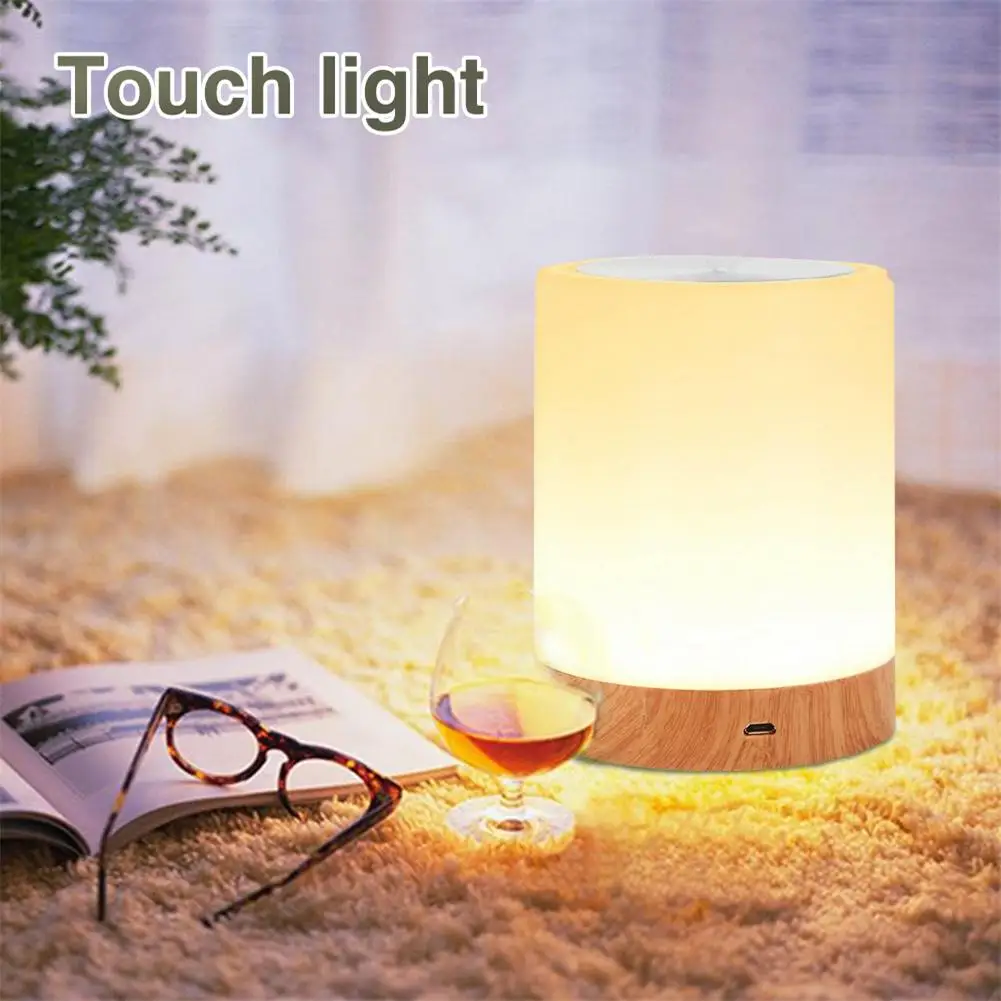6 Colores de Luz ajustable LED de colores Innovadores Grano Rechargeble la Lamparita de la Tabla de Cabecera de Enfermería de la Lámpara de la Respiración Toque de luz 3