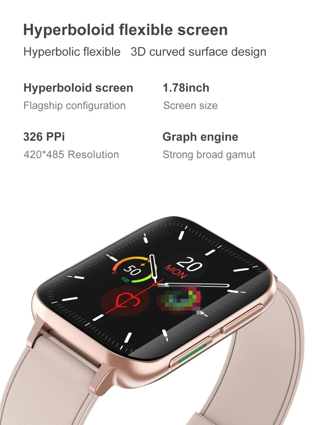 Smart Watch Hombres DT93 1.78 pulgadas 420*485 de BRICOLAJE de la cara del reloj de la Presión Arterial de Oxígeno de ECG de Fitness Tracker de la Frecuencia Cardíaca Smartwa 3