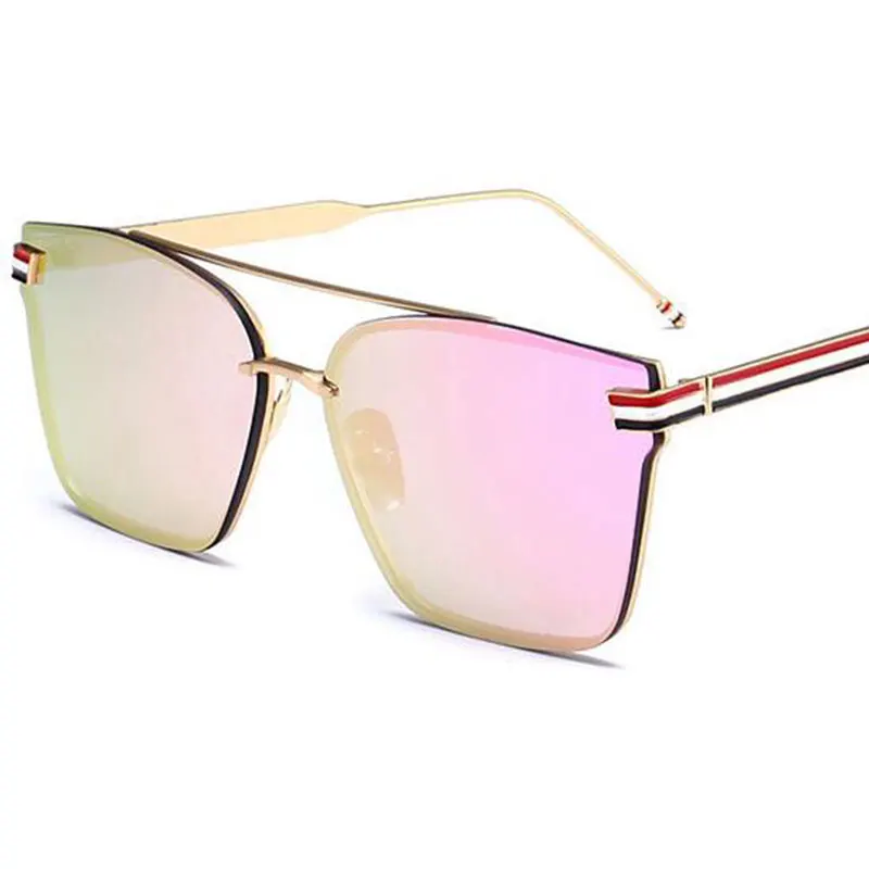 De Metal de la Plaza de gafas de sol de las Mujeres De 2020 de la Moda de Moda de Plata del Espejo Retro de Lujo Diseñador de Gafas de Sol de los Hombres Lindos tonos de los años 90 3