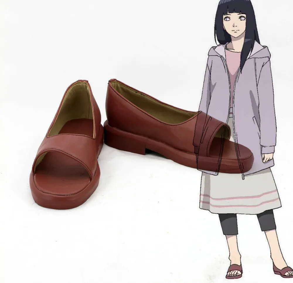 Nuevo Naruto La Última Hyuga Hinata zapatos de Cosplay de Anime botas hechas a medida 3