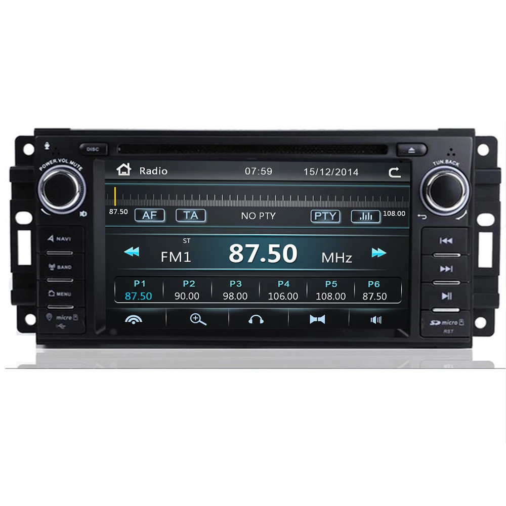 Mejor Coche DVD GPS de Navegación de Radio Para Jeep Cherokee, Compass Comandante Wrangler/DODGE Caliber/Chrysler C300 SWC 3