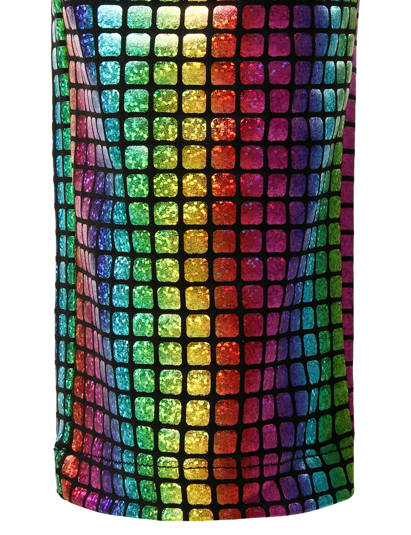 Arco iris de la tela Escocesa de Lentejuelas Brillo Pantalones de los Hombres de los años 70 Discoteca Partido Bailarina Cantante Pantalones para Hombre Discoteca DJ de la Etapa de Baile Pantalones Hombre 3XL 3