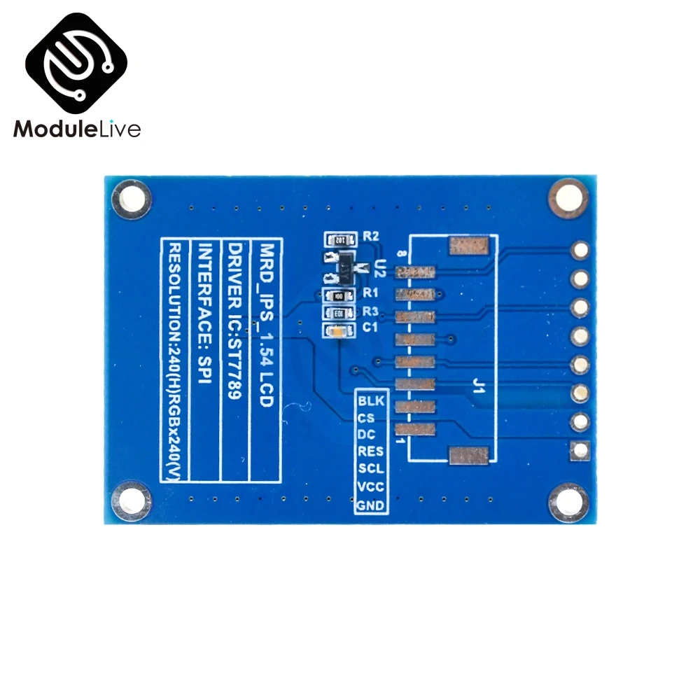 1.54 pulgadas LCD SPI puerto serie del módulo de pantalla de color TFT de ST7789 la conducción de la resolución de 240x240 3