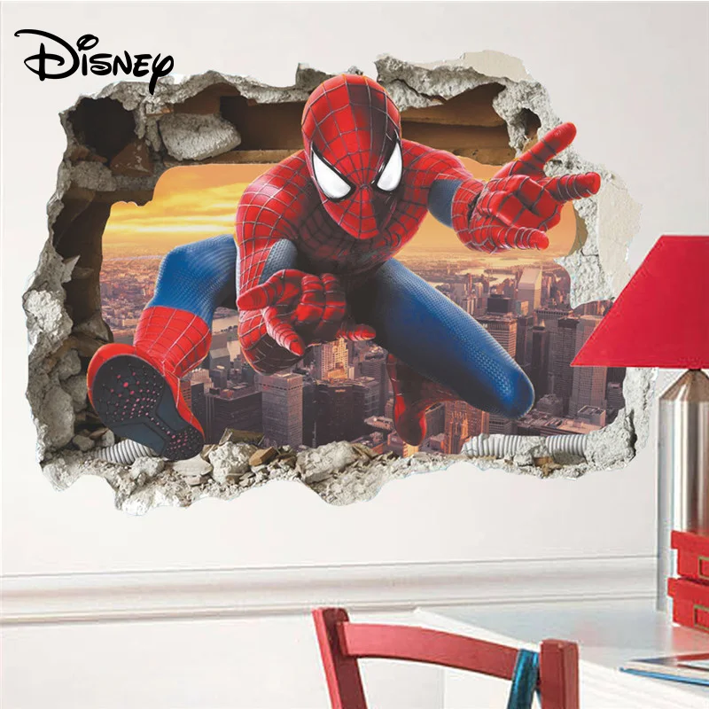 Disney Spider-Man pegatinas de los niños en la habitación de decoración de fondo pegatinas sofá de la sala decoración pegatinas 3