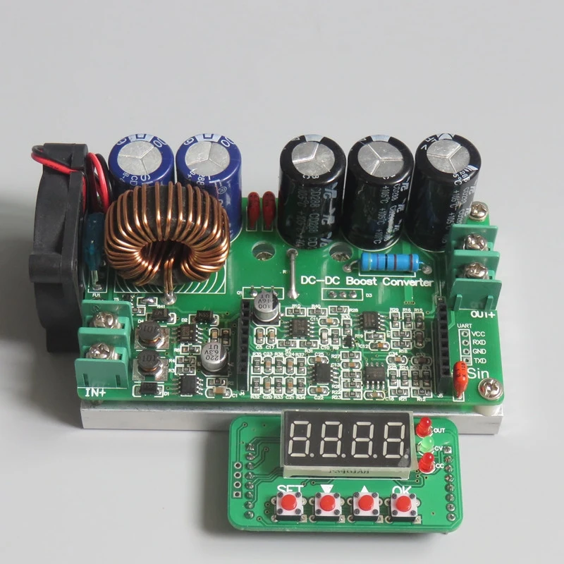 CC CV Digital de Control de la fuente de alimentación de 6V~60V Impulso A 60~90 600W Ajustable Paso hasta los Convertidores de corriente continua regulada Amperímetro de la Capacidad del medidor 3