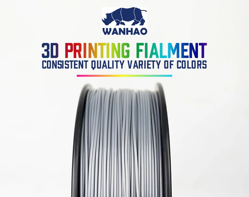 WANHAO Filamento PLA 3mm 1 KG/Rollo de 27 De Colores para Elegir para Todos los FDM Impresora 3D de 3m m del PLA/PETG/PVA de Plástico 3