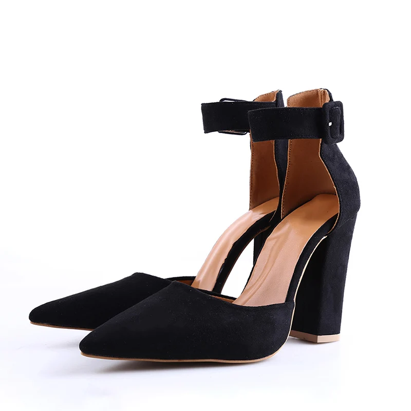 2021 Mujer Zapatos De Correa De Tobillo De La Plataforma Sandalias De Mujer De Tacón De Punta Del Dedo Del Pie Zapatos De Mujer Negro Talón Bombas De Verano, Calzado De Señora 3
