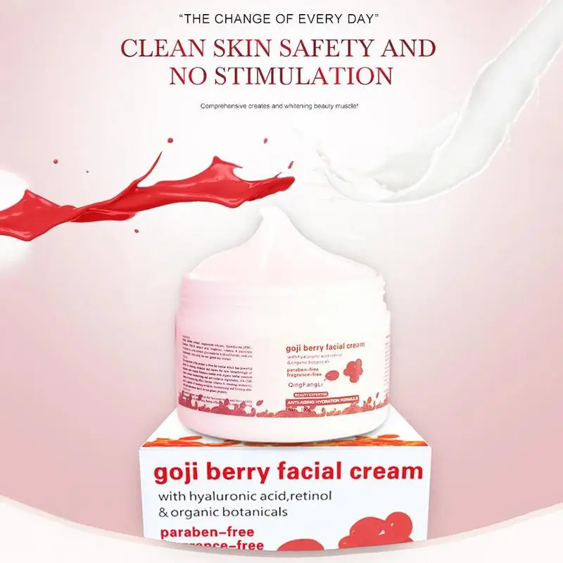 Goji Berry Crema Anti-arrugas de Blanqueamiento Crema Hidratante Con Ácido Hialurónico y Retinol y Orgánica de la Crema de la Cara Cuidado de la Piel 3