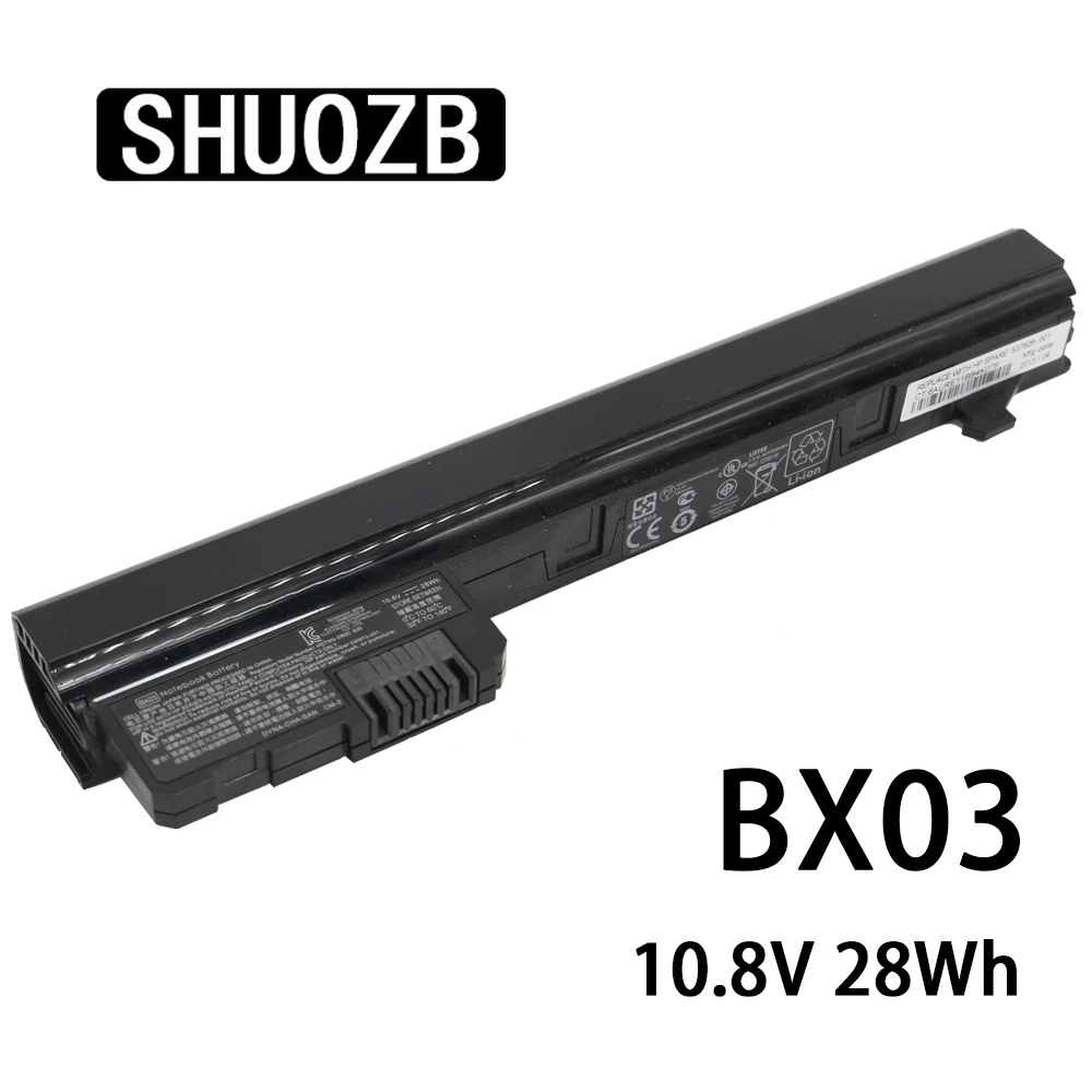 SHUOZB Nuevo Original BX03 de batería del ordenador Portátil para HP MINI 110 110-1000 MINI 1011 1012 BX03 530972-241 537626-001 607762-001 Para COMPAQ 3
