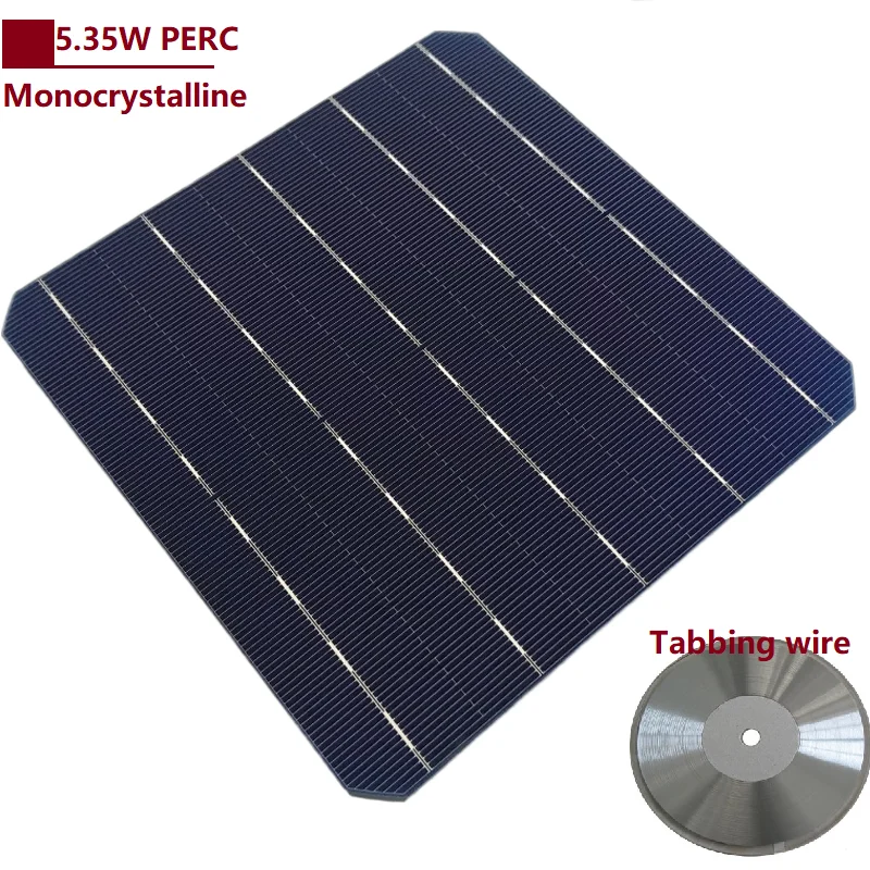 200W panel solar diy kits de 40pcs PERC de alta calidad 5.35 W 0,5 V células solares monocristalinas + suficiente cable de tabulación 3