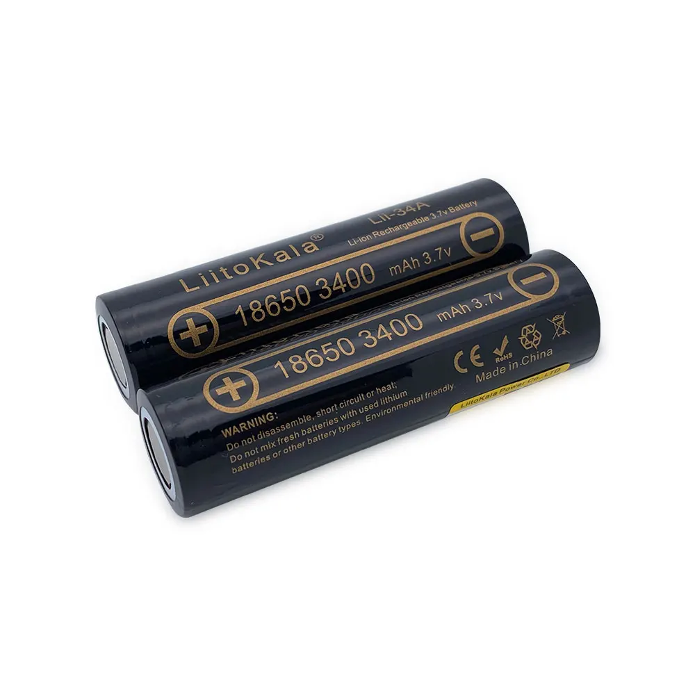 Original Nuevo liitokala Lii-34A para 3.7 v 18650 de la batería 34a 3400mAh batería recargable para MP3/ linterna / linternas / lámpara 3