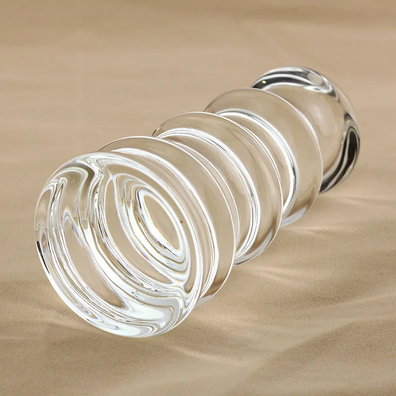 BEEGER pagoda tipo de vidrio transparente bolas anales butt plug punto g en el ano dilatador estimulador consolador de grandes anal tapones,3 tamaño de elegir 3