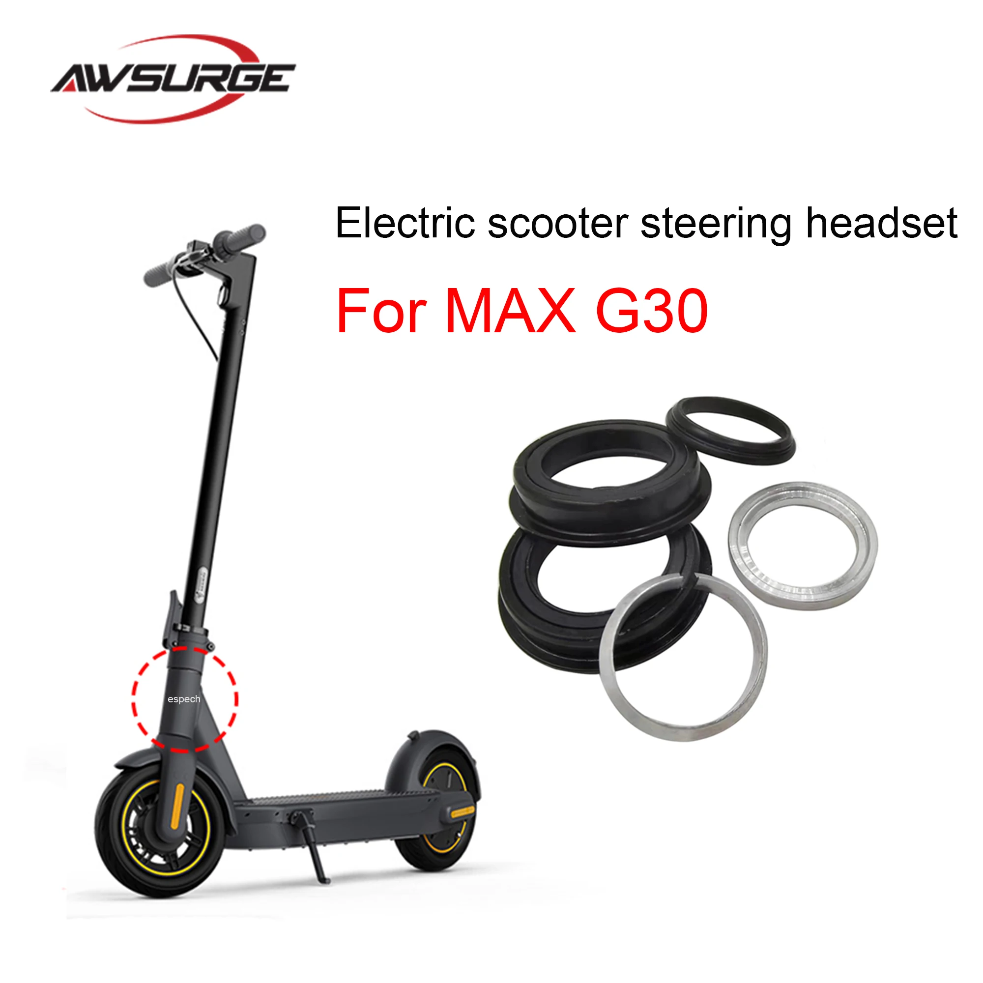 Scooter eléctrico de dirección auricular es adecuado para Ninebot MAX G30 profesionales de alta calidad piezas del scooter 3
