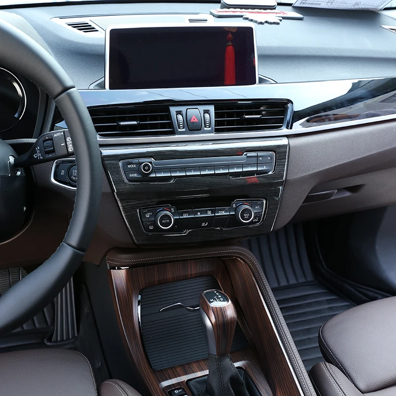 Auto Interior de un Coche del Centro de Panel de la Decoración del Marco de la Tapa de la Decoración de la Moldura de la etiqueta Engomada Para BMW X1 F48 20i 25i 25l X2 F39 2016-2019 3