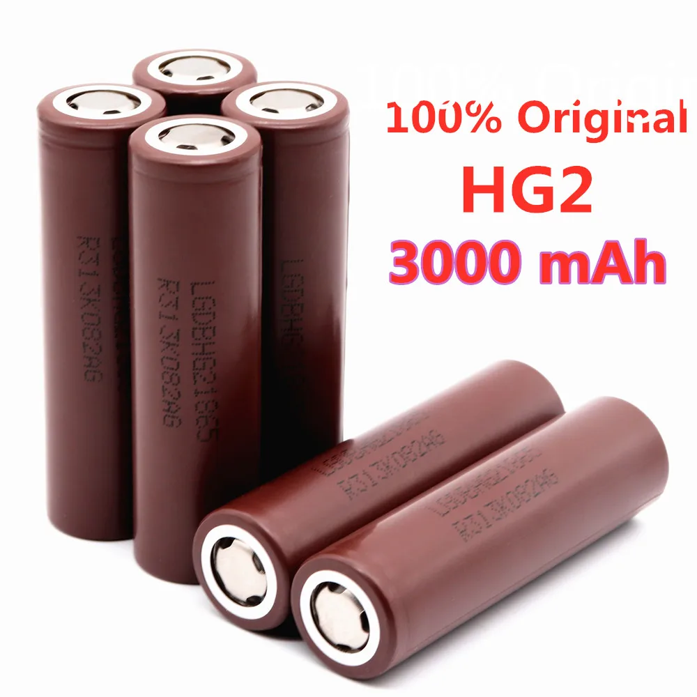 Original 18650 de la batería HG2 3000 mAh 3,6 V batería recargable para LG HG2 18650 batería de litio de 3000 mAh 3