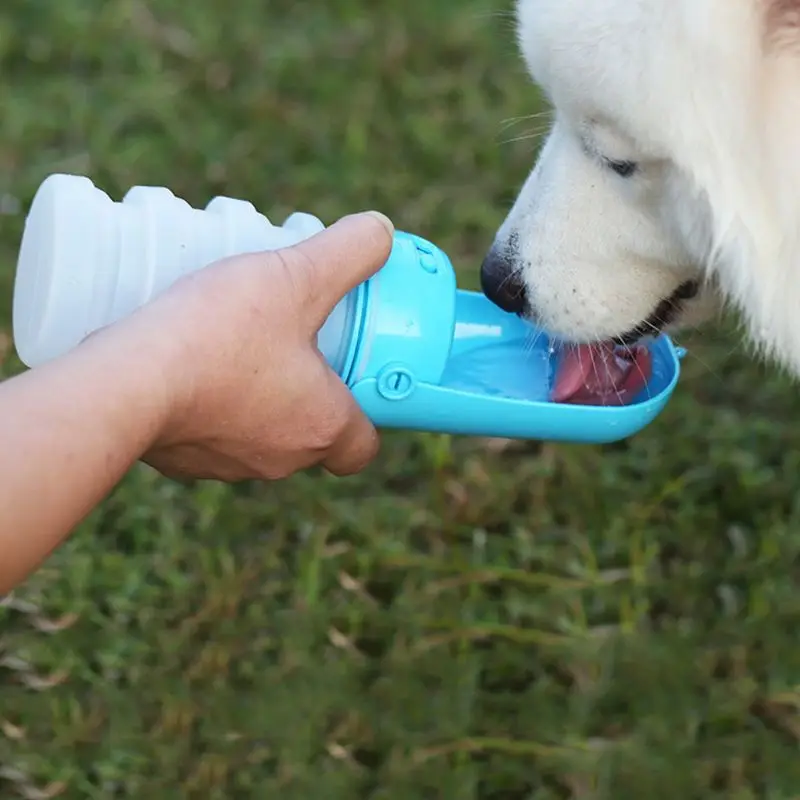 Portátil Perro Botella de Agua de los Perros al aire libre de Viaje Caminar Potable Dispensador de Bebida Taza Tazón Alimentador para Cachorro Mascota Waterer C42 3