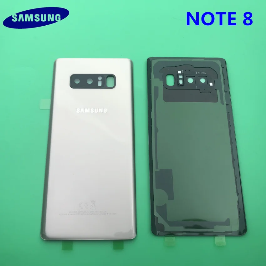 Original NUEVO Samsung Galaxy Note8 de la Nota 8 de la Espalda Cubierta de la Batería en 3D de Cristal de la Tapa de la Carcasa para nokia N950 Puerta Trasera Caso de Reemplazo 3