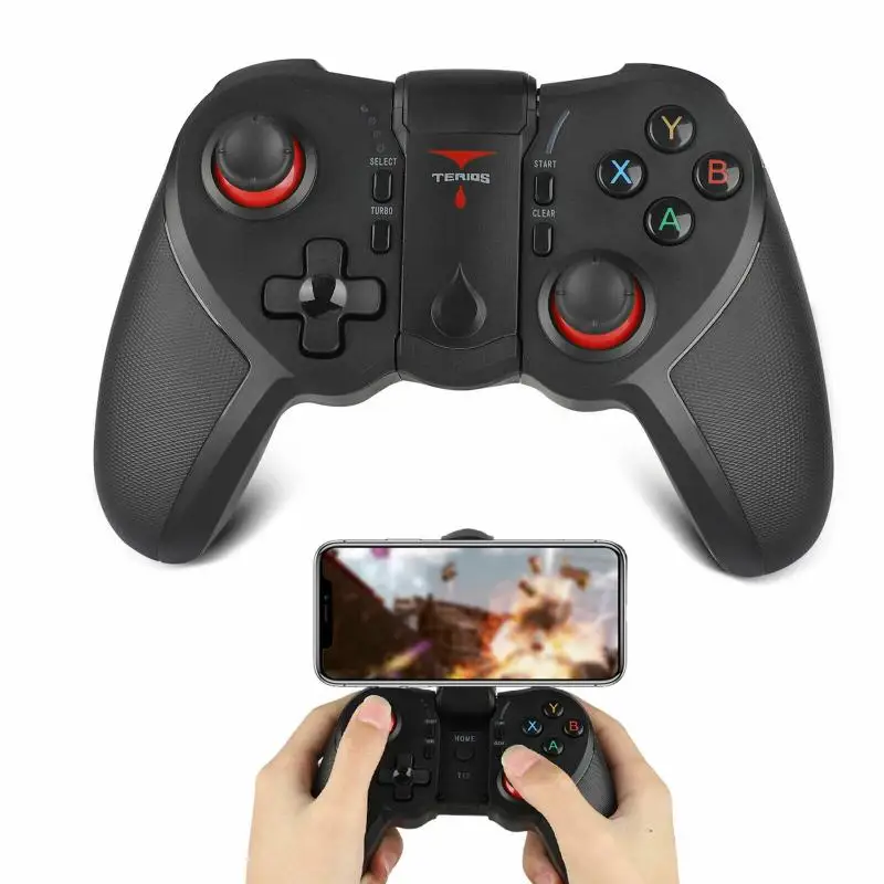 Inalámbrica Bluetooth Gamepad Controlador de juegos Para Android, iPhone, PC de la Caja de TV Juego de la palanca de mando de la Estación de Recarga de Accesorios de Juego Joypad 3