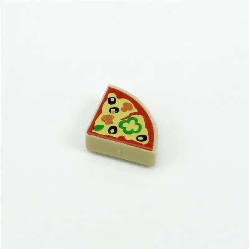 Comida rápida Impreso Mosaico de Bloques de Piezas de Pizza Bizcocho de Donuts Tapa de la Botella de MOC Edificio de Ladrillos Accesorios DIY Juguetes Juguetes Bloques 3