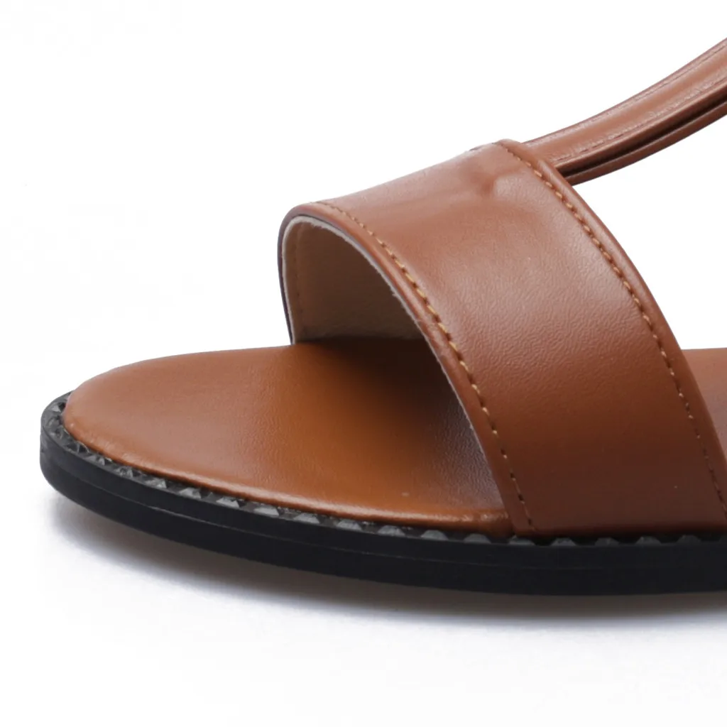 SAGACE Romano Sandalias de las Mujeres del Verano de la Cremallera Plana Talón Zapatos de Playa Feminina Casual Sandalias de Dedo del pie Abierto de Calzado de Mujer Zapatos de 2020 3