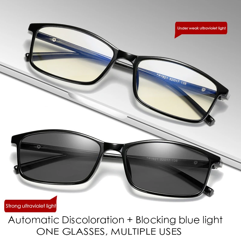 La Luz azul del Filtro de Equipo TR90 Gafas Para el Bloqueo de los rayos UV Anti Ojos el Cansancio de la vista de Transición Fotocromáticas de Juego de Vasos Mujeres Hombres 3