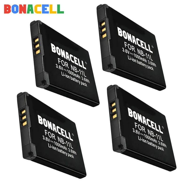 Bonacell NB-11 L de la Batería + LCD Cargador para Canon PowerShot ELPH 110 HS A2300 A2500 A3500 ES A2300 140 150 34 Cámara Digital 3