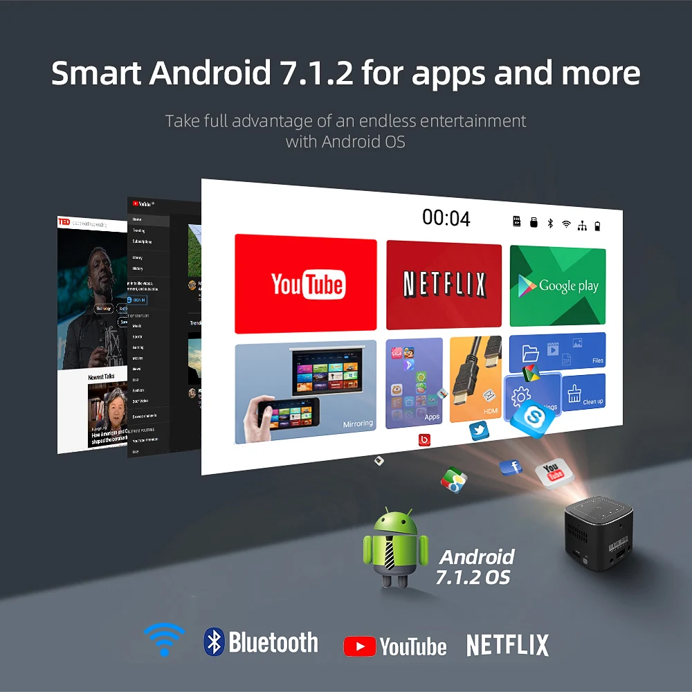 Wejoy Mini Pico Proyector Smart DL-S12 Android Bolsillo del Teléfono Móvil смарт домашний проектор Portátil, tv de 4k Video Projecteur 3