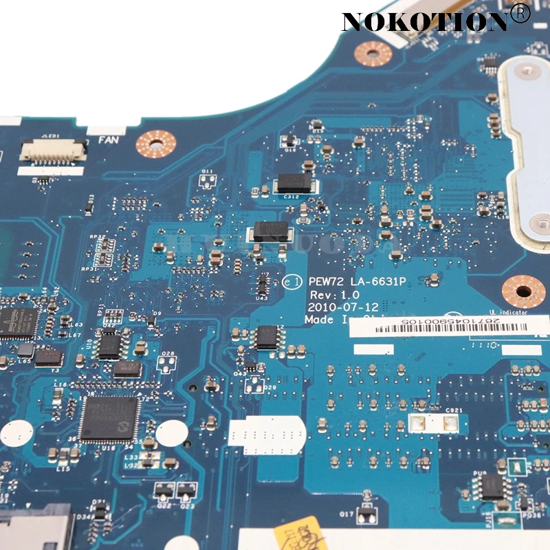 NOKOTION MB.TZZ02.001 MBTZZ02001 Para Acer aspire 5736 5736z de la placa base del ordenador Portátil PEW72 LA-6631P GM45 DDR3 libre de la cpu 3