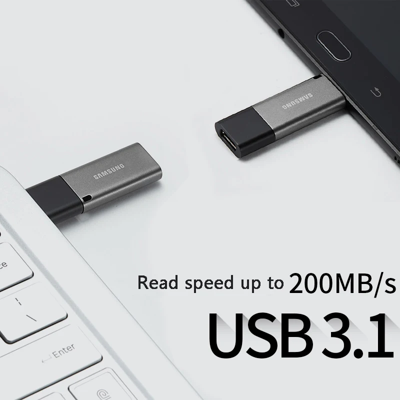 SAMSUNG Unidad Flash USB de 256 gb 128 gb 64 gb 32 g de Metal de Doble Puerto de la Impulsión de la Pluma USB3.1 Tipo C Tipo A Un Lápiz De Memoria Del Dispositivo De Almacenamiento De Disco De U 3