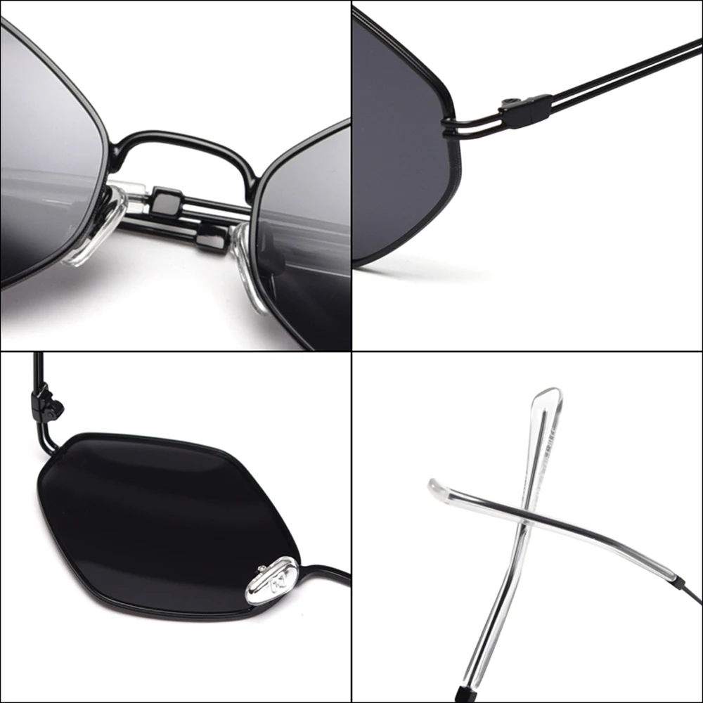 Peekaboo pequeño rombo de gafas de sol de los hombres polarizada 2020 retro de las mujeres gafas de sol masculinas marco de metal rojo negro uv400 de alta calidad 3