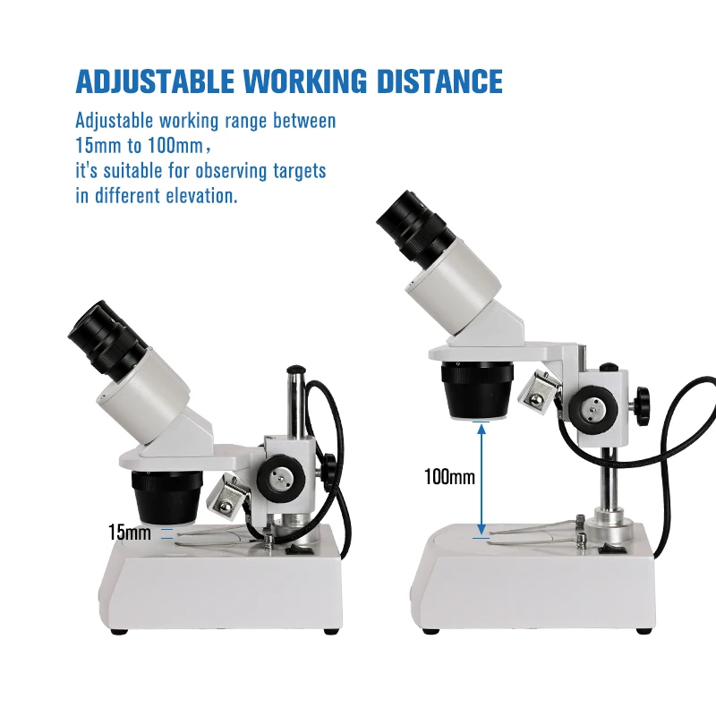 Zoom 20x, 40x, 80X profesional de Soldadura Binocular HD estéreo microscopio arriba/abajo luz LED de la fuente de la reparación del teléfono PCB industriales 3