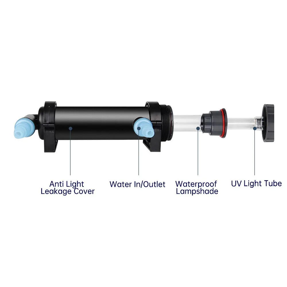 220V UV5W-H36 36W UV Esterilizador de Luz de la Lámpara Ultravioleta Filtro Clarificador Limpiador de Agua Para el Acuario Estanque de Coral Koi Fish Tank 3