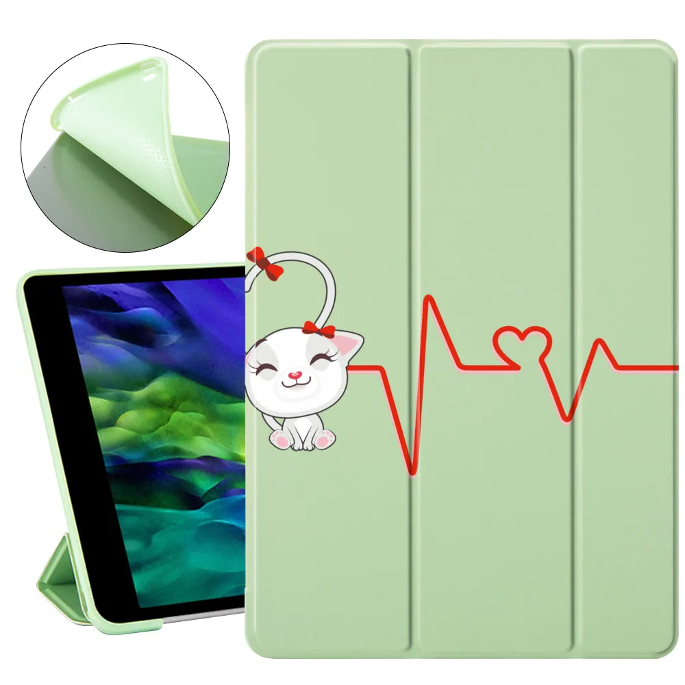 Pareja de Gato Para ipad 7 8 Generación de casos de Lujo de Silicona Para iPad Pro 11in 2020 Caso Para el ipad Mini 5 Para el ipad de Aire 4 2 3 Tapa 3