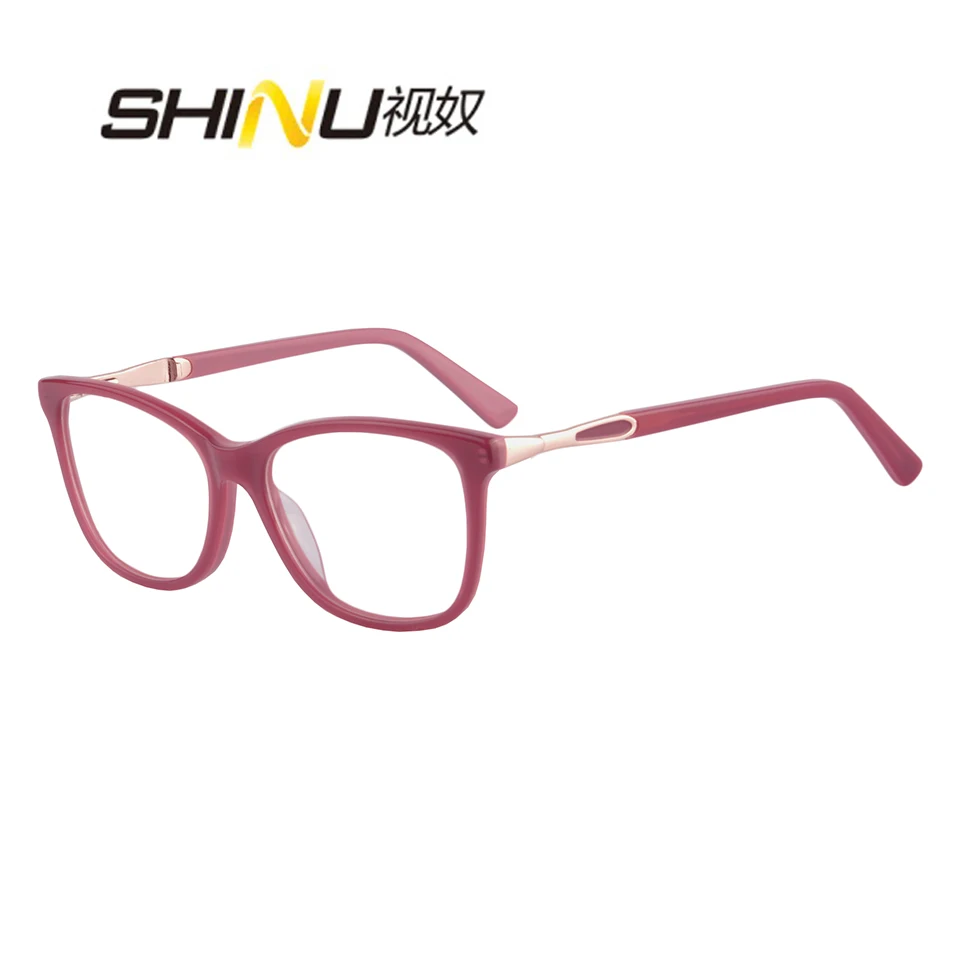 SHINU acetato de mujeres anteojos multifocal progresiva de la Lectura de Gafas Fotocromáticas anti azul anti rayos UV gafas para dama 3