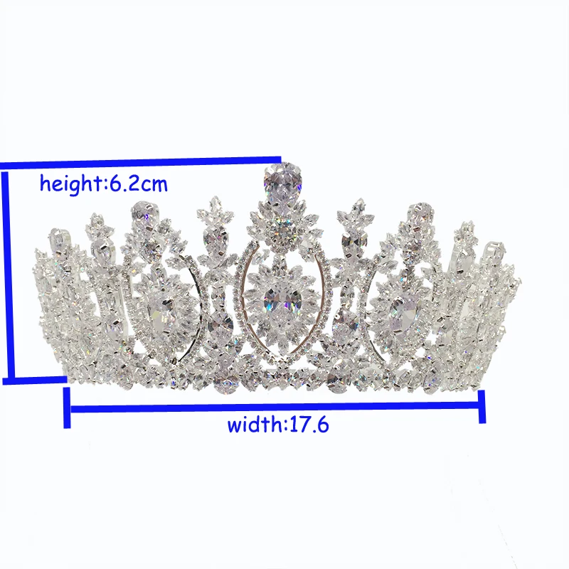Corona Diadema Clásico Romántico Diseño de Lujo Cubic Zirconia Elegante Para Mujeres Con Alta Calidad BC4461 Haar Sieraden Bruiloft 3