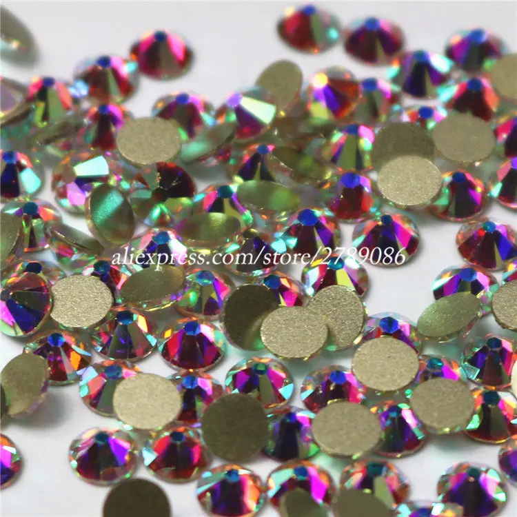 1440pcs/lote ss4 (1.4~1.6 mm) Cristal AB Rhinestone para el Arte del Clavo de la parte Posterior Plana de la No Revisión de Pegamento de Uñas de Arte de diamantes de Imitación 3