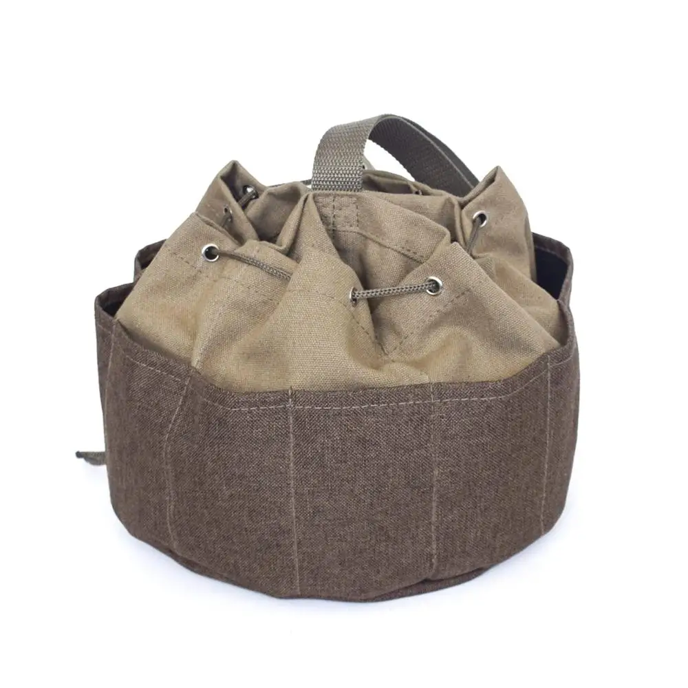 Lienzo herramienta de jardín organizador de bolsa con 10 bolsillos de la bolsa de piezas pequeñas durable de la bolsa de trabajo pesado herramienta de trabajo, bolsas de 3